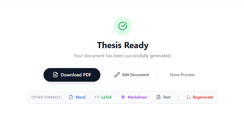 WritingBuddy export — download thesis as PDF, DOCX, LaTeX